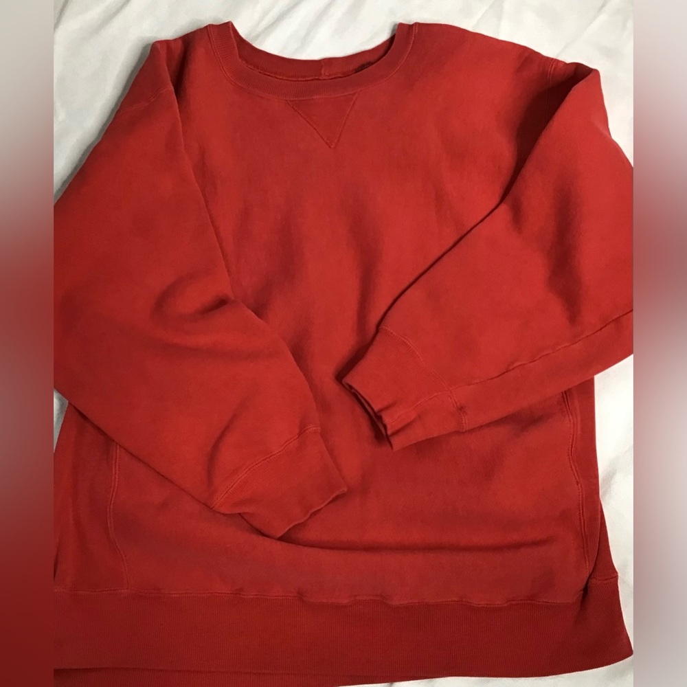 Gap Athletic Sweatshirt Sz small Solid Red Made In The USA Valentines Day Sale